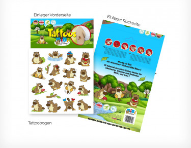 Einleger Temporäre Tattoos Biber