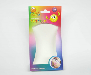 Einleger Temporäre Tattoos Funny Faces Verpackung