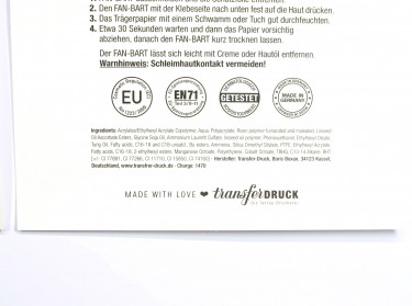 Einleger Temporäre Tattoos Personalisierung