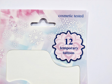 Einleger Temporäre Tattoos Verpackung