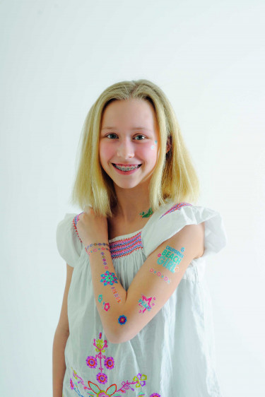 Glitzertattoos Mädchen Beach Girl