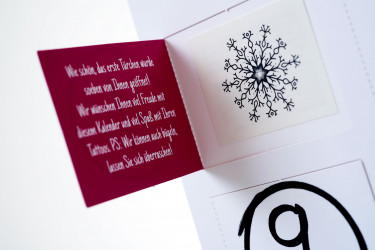 Tattoo Kalender Temporäre Tattoos Motiv im Türchen