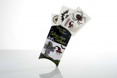 Kissenverpackung Temporäre Tattoos schaurige Tattoos Halloween