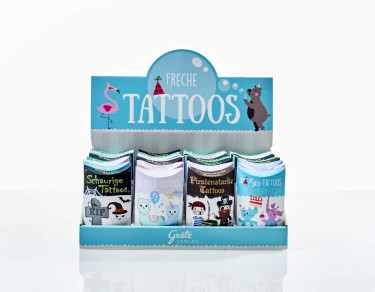 Kissenverpackung Temporäre Tattoos Display verschiedene tattoos