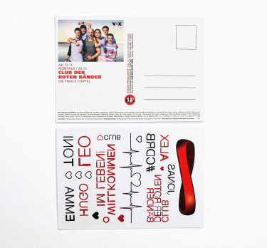 Tattoo-Mailer Beispiel Postkarte